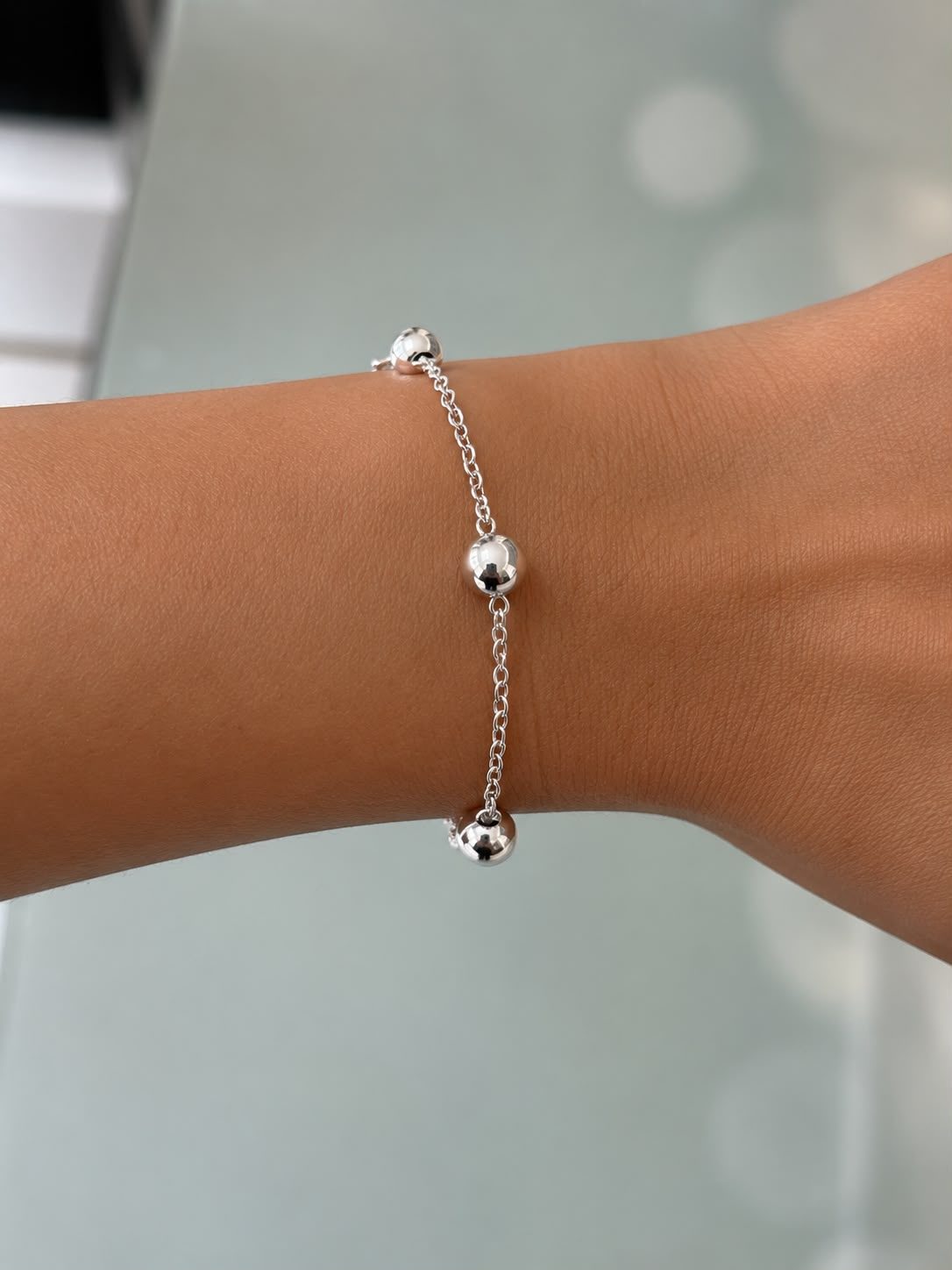 PULSEIRA ESFERA EM PRATA 925