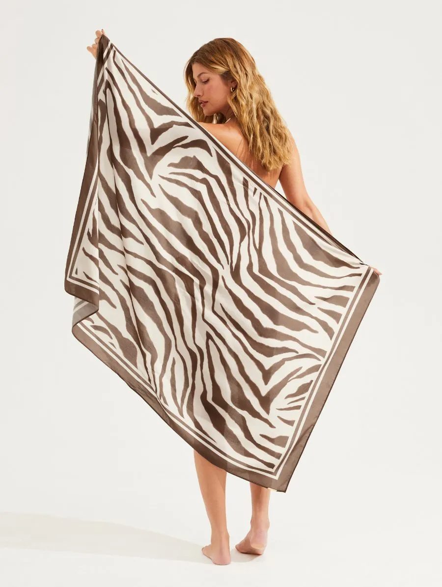 Canga Estampa Zebra Beachwear Estampa Zebra Beachwear
