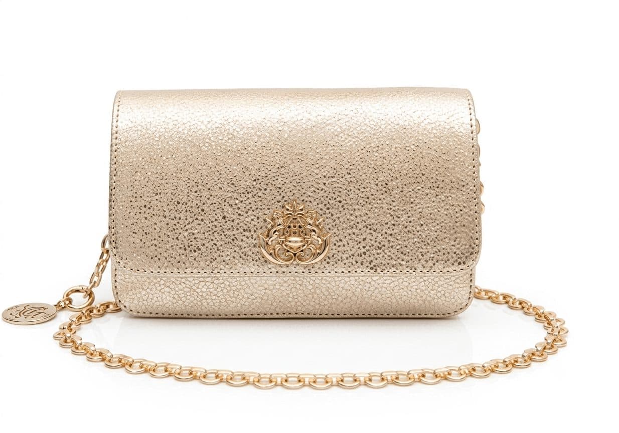 Bolsa Carteira com Corrente Transversal Forever OURO LIGHT
