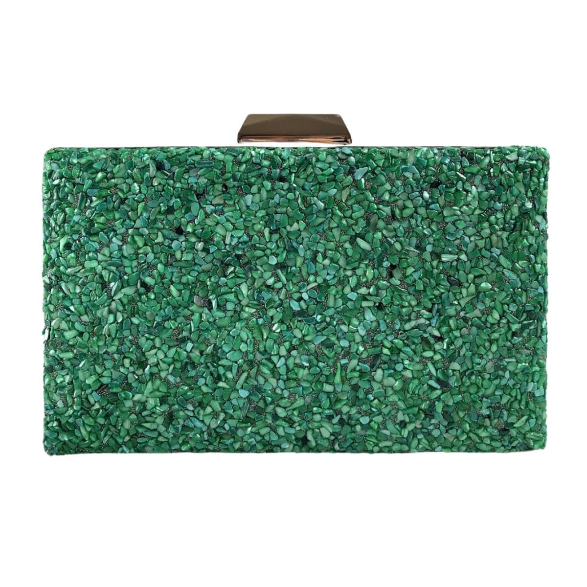 Bolsa Festa Clutch Pedraria Verde
