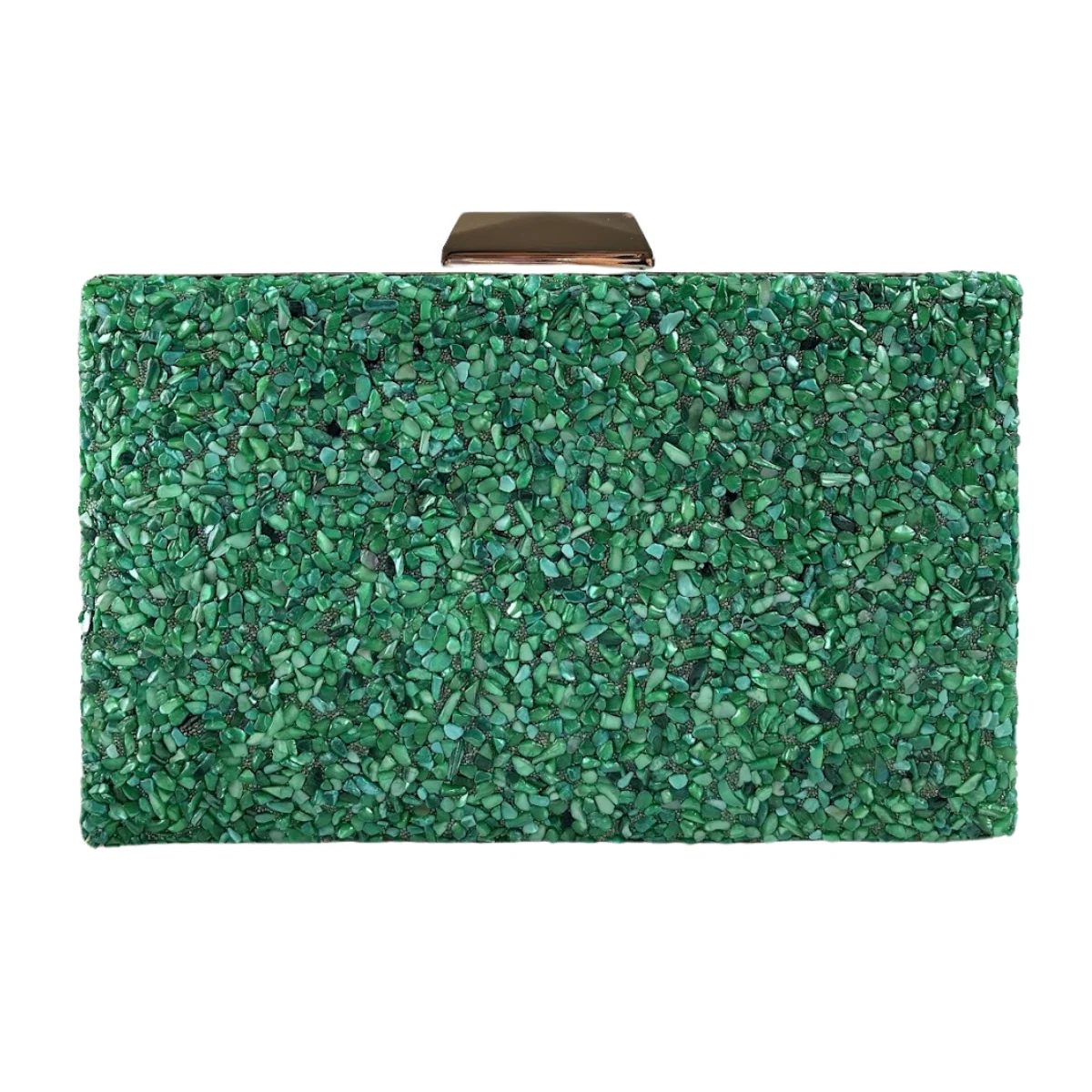 Bolsa Festa Clutch Pedraria Verde