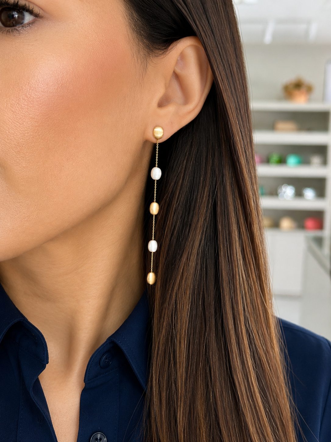 Brinco Pendente Soft Gold